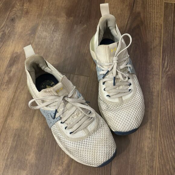 Under Armour Project Rock Shoes Womens 9 Stone Blue Sneakers Cross Training - Picture 4 of 9